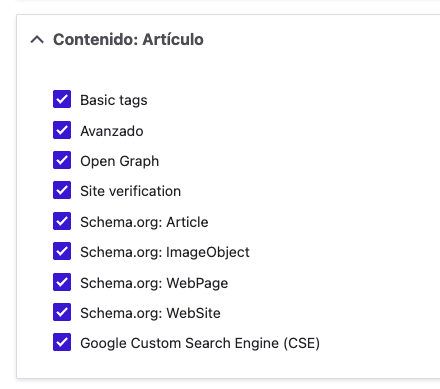 Configuración Metas 1