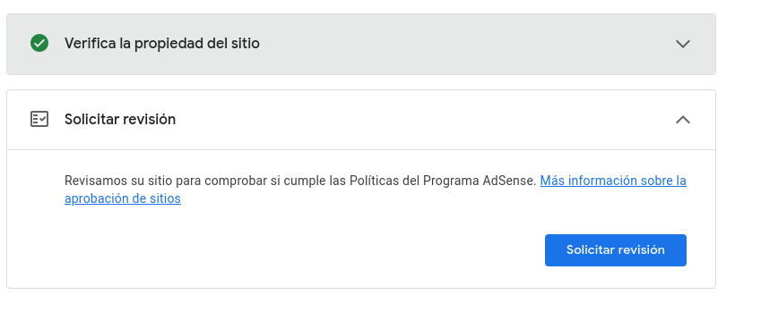 Verificación sitio adsense